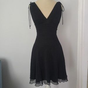 Express chiffon black dress